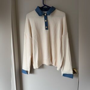 Kaily K Womems Collared Sweater